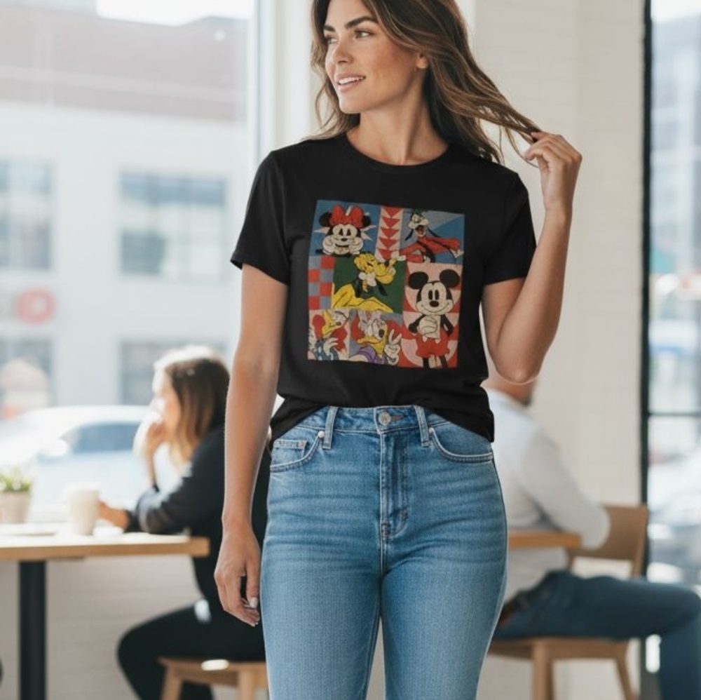 Disney Blue Short Sleeve Tee with Vibrant Graphic